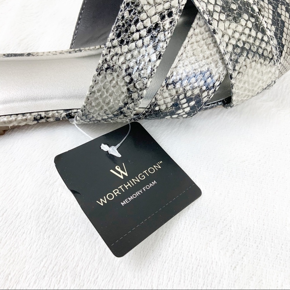 Worthington Cadet Snake Reptile Print Mules Memory Foam 8.5 Boho - Picture 6 of 11